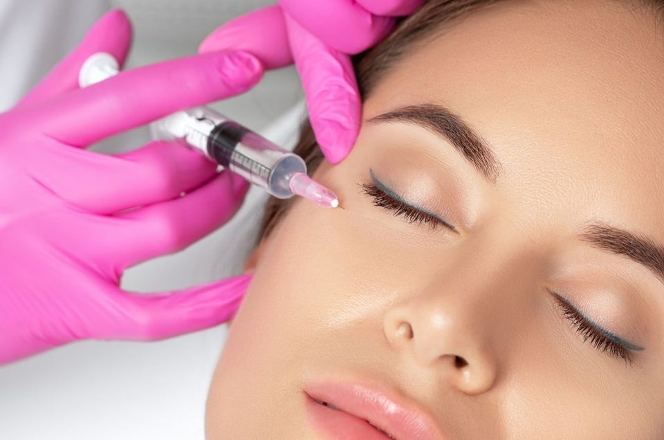 Detail of brow and eye area